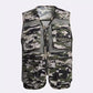 Men's V-Neck Multi-Pocket Mesh Vest