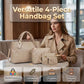 ✨Women's Versatile 4-Piece Handbag Set🎁Free Teddy Bear Keychain🔥Free Shipping