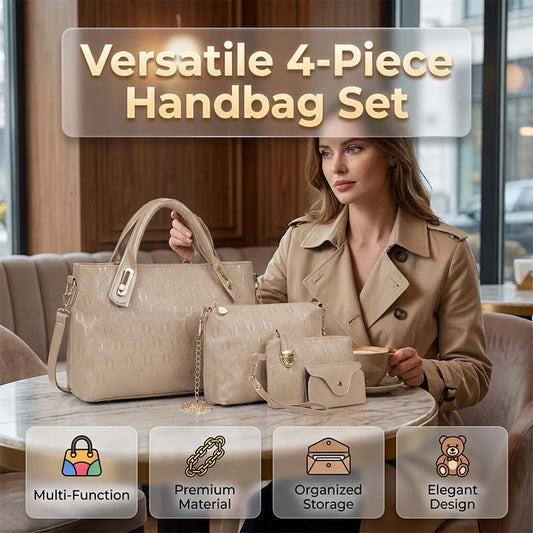 ✨Women's Versatile 4-Piece Handbag Set🎁Free Teddy Bear Keychain🔥Free Shipping