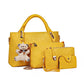 ✨Women's Versatile 4-Piece Handbag Set🎁Free Teddy Bear Keychain🔥Free Shipping