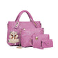 ✨Women's Versatile 4-Piece Handbag Set🎁Free Teddy Bear Keychain🔥Free Shipping