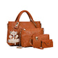 ✨Women's Versatile 4-Piece Handbag Set🎁Free Teddy Bear Keychain🔥Free Shipping