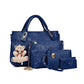 ✨Women's Versatile 4-Piece Handbag Set🎁Free Teddy Bear Keychain🔥Free Shipping
