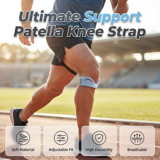 🦵💥 Patella Brace – Silicone, Shock-Absorbing, Breathable, Dual-Buckle 🏃