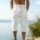 🔥New arrivals now on sale-Men's Linen Blend Cargo Capri Pants
