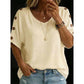 👕🌿 Simple scoop-neck top in cotton and linen