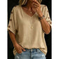 👕🌿 Simple scoop-neck top in cotton and linen