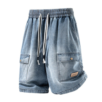 🩳 40% OFF NOW! 🏙️ Men's Loose Denim Cargo Shorts – High street style & adjustable fit – Durable cotton, perfect for skatepark or summer streets 🛹
