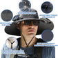 Wide-Brim Sun Hat with Solar-Powered Rechargeable Fan & Detachable Face Shield