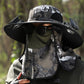 Wide-Brim Sun Hat with Solar-Powered Rechargeable Fan & Detachable Face Shield