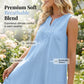 👗Breathable Summer Casual Dress – Embroidered V-Neck, Wrinkle Resistant, Versatile ✨