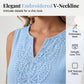 👗Breathable Summer Casual Dress – Embroidered V-Neck, Wrinkle Resistant, Versatile ✨