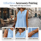 👗Breathable Summer Casual Dress – Embroidered V-Neck, Wrinkle Resistant, Versatile ✨