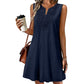 👗Breathable Summer Casual Dress – Embroidered V-Neck, Wrinkle Resistant, Versatile ✨