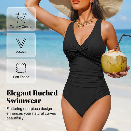 💞☀️Women's Tummy Control One-Piece Swimsuit 👙