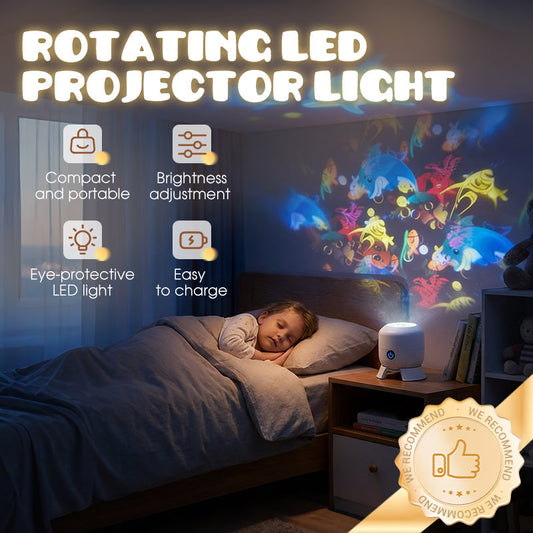 🔥LED Starry Ocean Projector – 360° Rotating Night Light with Sky & Ocean Waves 🌌🌊 | USB Mood Lamp for Bedroom & Kids’ Room 💤