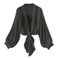 ✨✨Women's Lightweight Chiffon Tie-Front Cardigan – Balloon Sleeves, Sheer, Layering