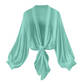 ✨✨Women's Lightweight Chiffon Tie-Front Cardigan – Balloon Sleeves, Sheer, Layering