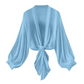 ✨✨Women's Lightweight Chiffon Tie-Front Cardigan – Balloon Sleeves, Sheer, Layering