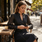👗Slim Fit Stand Collar Denim Midi Dress– Elegant Everyday Chic✨Free Shipping