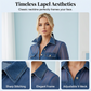 ✨🛍️Fresh Drop - Tailored Waist Denim Top with Sheer Panels – Versatile Work-to-Weekend Style in Classic Blue 🍃
