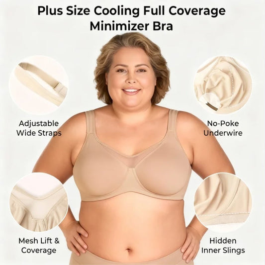 👚Women's Elegant Sheer Full Coverage Plus Size Bra
