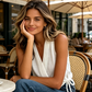 Women's Casual V-Neck Sleeveless Wrap Top