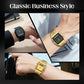 ⌚ Classic Dual Display Watch – Analog hands, digital screen, stainless steel band