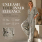 Women's Elegant V-Neck Printed Jumpsuit