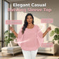 Women’s Summer Batwing Sleeve Top Casual Split Loose Blouse