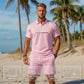 👕 2-teiliges Polo-Shirt & Shorts-Set für Herren – atmungsaktiv, bequem, vielseitig – perfekt für Sport, Alltag & entspannte Stunden unterwegs ☀️