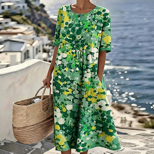 Women's Floral Printed Loose Fit Dress