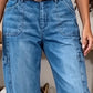 ⏰Women's Casual Stretchy Cropped Denim Pants