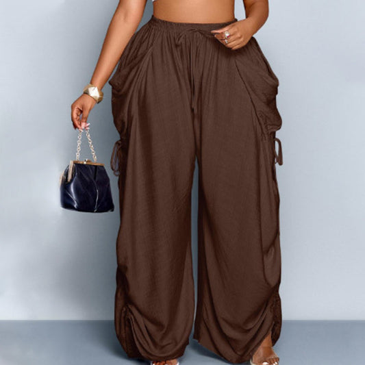 👖Relaxed Lantern Trousers with Elastic Drawstring – Soft & Breathable for All-Day Comfort