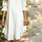 👗 Flowy V-Neck Dress with Ruffle Hem & Bell Sleeves – Breezy Style for Sunny Escapes