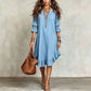 👗 Flowy V-Neck Dress with Ruffle Hem & Bell Sleeves – Breezy Style for Sunny Escapes