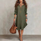 👗 Flowy V-Neck Dress with Ruffle Hem & Bell Sleeves – Breezy Style for Sunny Escapes