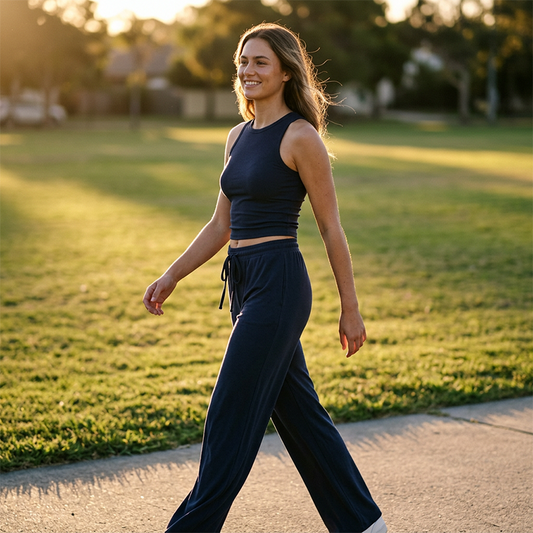 Two-Piece Lounge Set – Flowy Wide-Leg & High-Waist