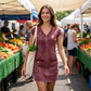Women's Casual Short Sleeve Zipper Dress