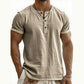 Men's Short Sleeve Breathable Henley Shirt