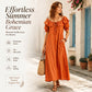 ⌛Limited-Time Offer-Women's Bohemian Ruffle Neck Maxi Dress