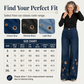 👖✨ Plus Size High Waist Stretch Straight Jeans – 50% OFF! Vintage wide leg, metal ring detail, button fly – all-season comfort for every body.