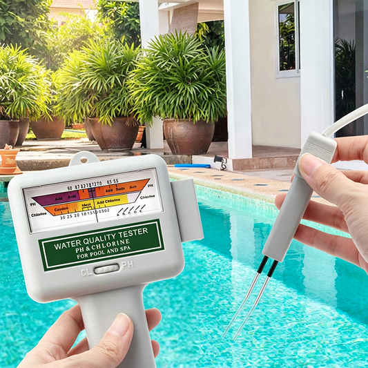 💧 pH & Chlorine Tester – Dual probes, retractable cord, portable, for pools and spas