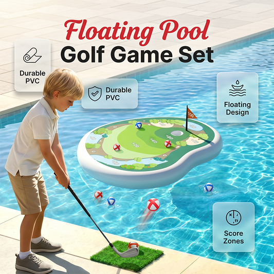🏊 Pool Golf Game – Floating green, complete club and balls, perfect for parties