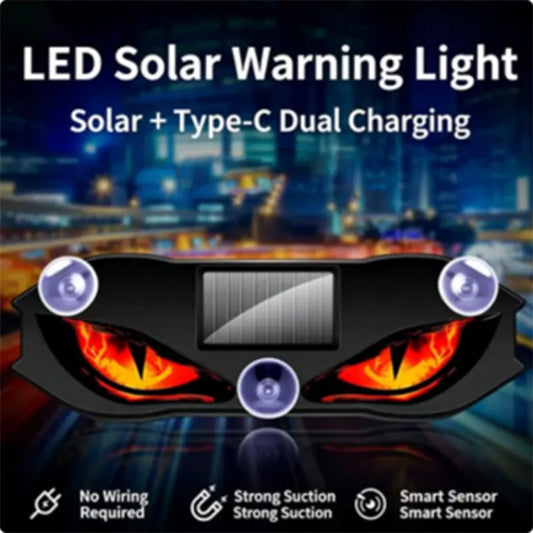 🚗🔆 Solar-Powered LED Car Warning Light – Solar-powered, weatherproof, automatic activation at dark – for more safety on the roadside. 🔥🛡️