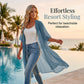 Women's Loose Solid Color Cover-Up Dress with Square Neck and Bow-Knot