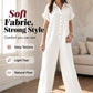 Summer Bestseller🔥Relaxed Short-Sleeve Button Jumpsuit with Wide Leg