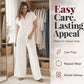 Summer Bestseller🔥Relaxed Short-Sleeve Button Jumpsuit with Wide Leg