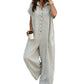 Summer Bestseller🔥Relaxed Short-Sleeve Button Jumpsuit with Wide Leg