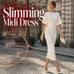 Women Elegant Boat Neck Flutter Sleeve Dress